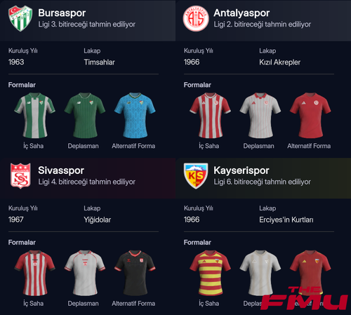 StandartKits | Türkiye 1. Lig Forma Paketi (2026-27)